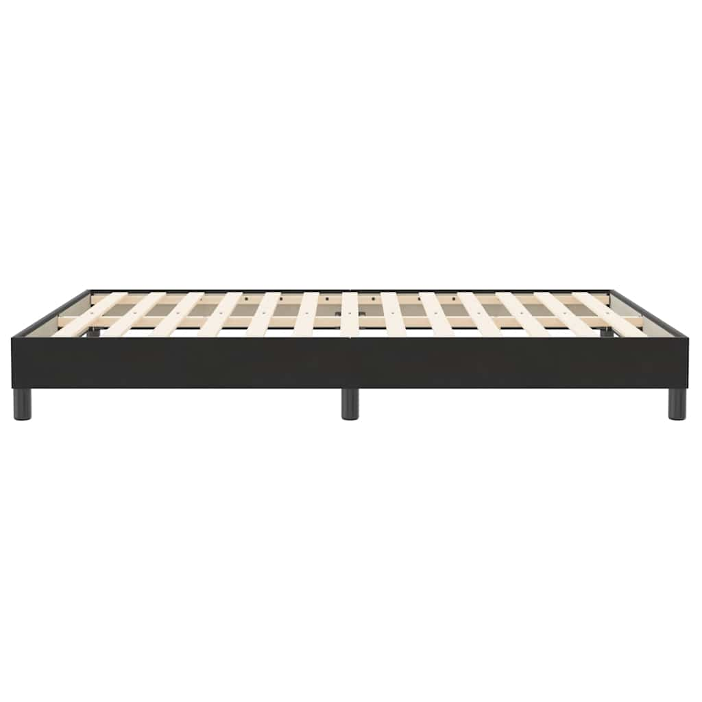 vidaXL Cama box spring sin colchón cuero sintético negro 140x210 cm