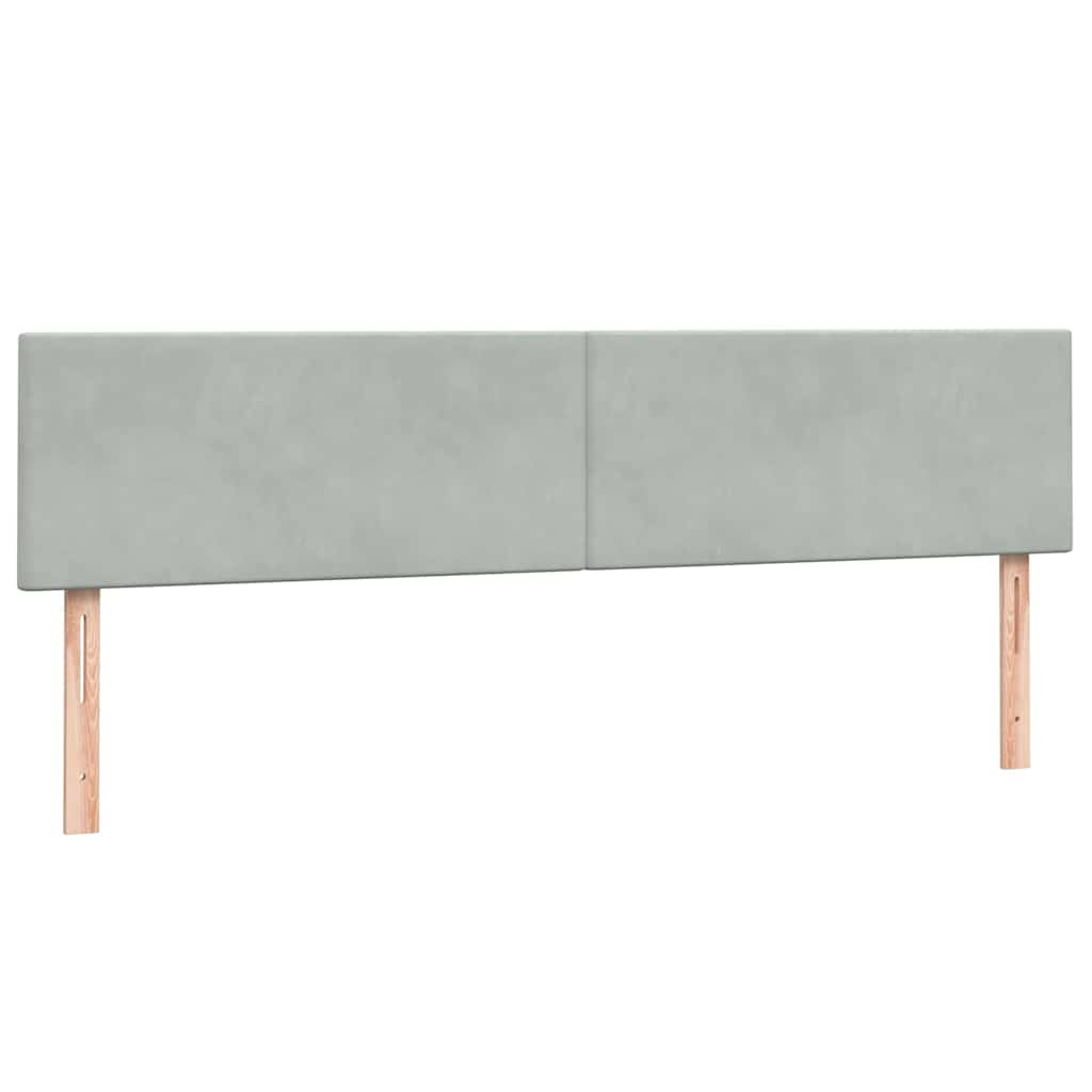 vidaXL Cama box spring con colchón terciopelo gris claro 180x210 cm