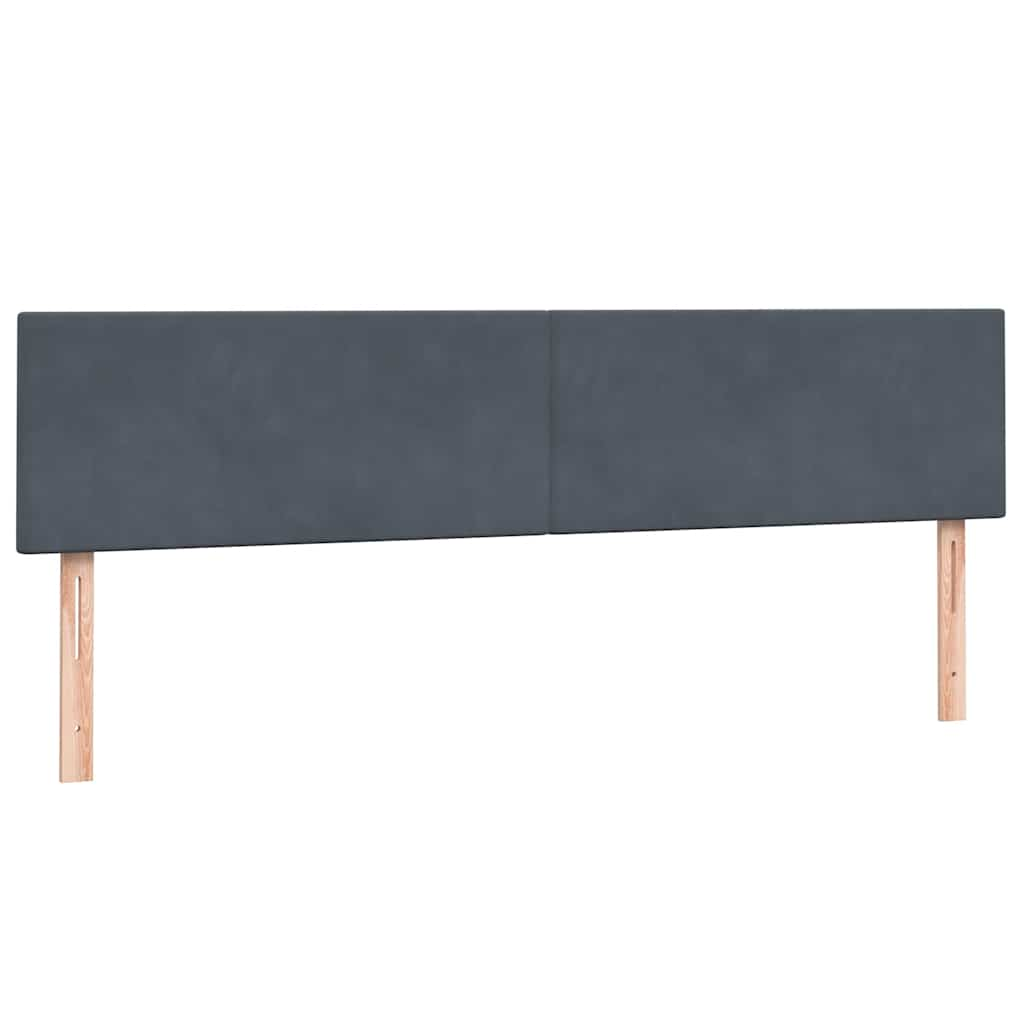 vidaXL Cama box spring con colchón terciopelo gris oscuro 180x210 cm