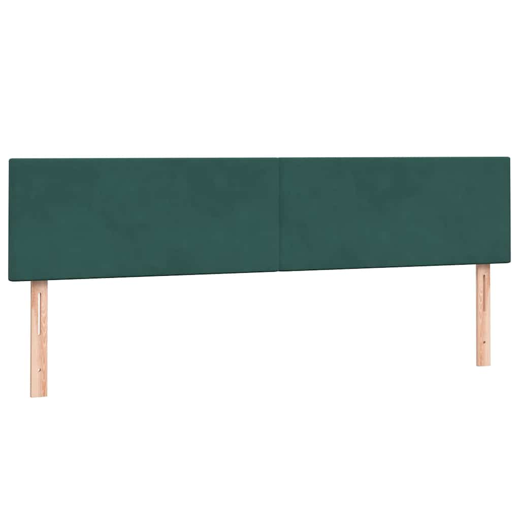 vidaXL Cama box spring con colchón terciopelo verde oscuro 180x210 cm