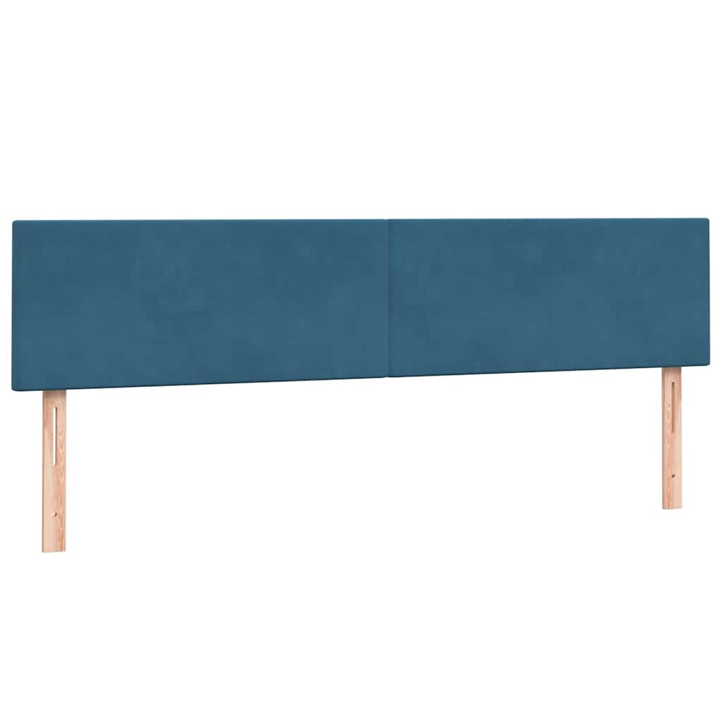 vidaXL Cama box spring con colchón terciopelo azul oscuro 180x210 cm