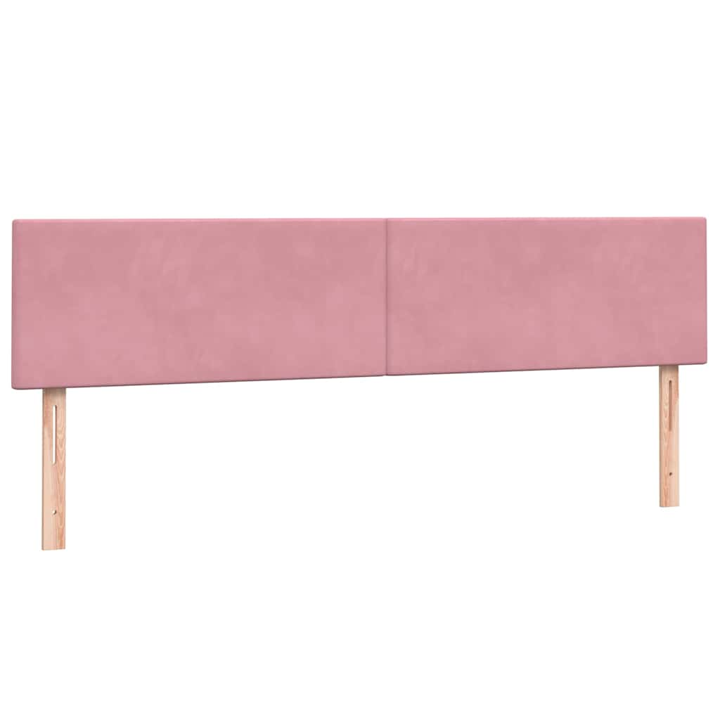 vidaXL Cama box spring con colchón terciopelo rosa 180x210 cm