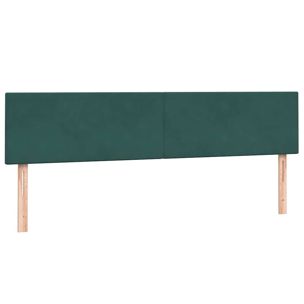 vidaXL Cama box spring con colchón terciopelo verde oscuro 200x210 cm