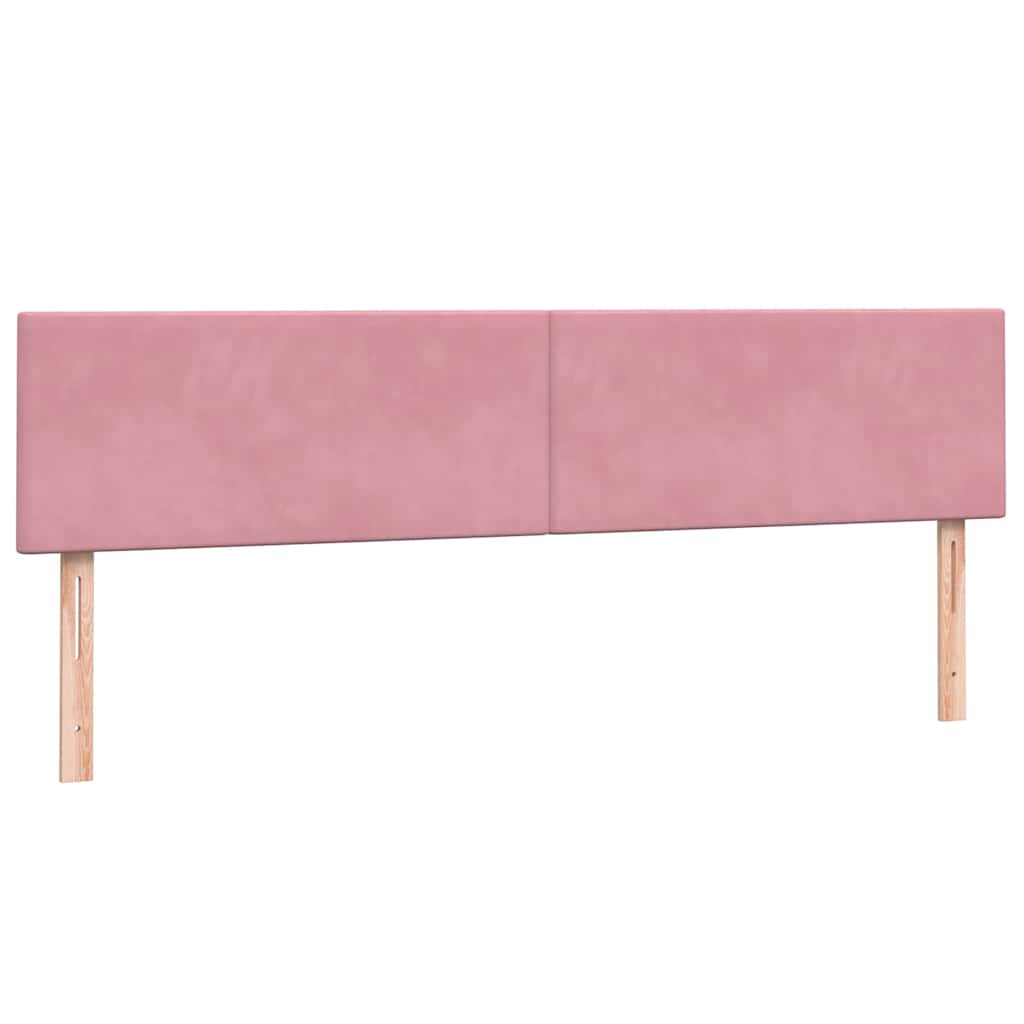 vidaXL Cama box spring con colchón terciopelo rosa 200x210 cm