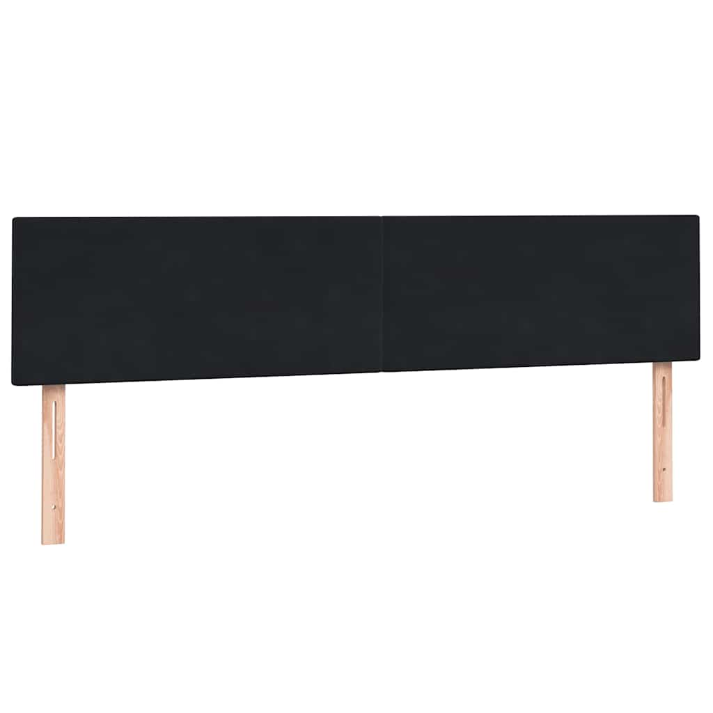 vidaXL Cama box spring con colchón terciopelo negro 180x220 cm