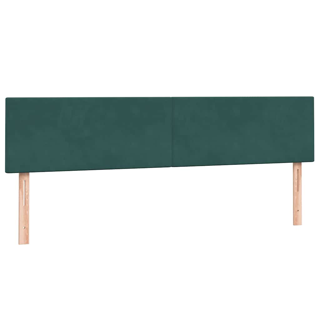 vidaXL Cama box spring con colchón terciopelo verde oscuro 180x220 cm