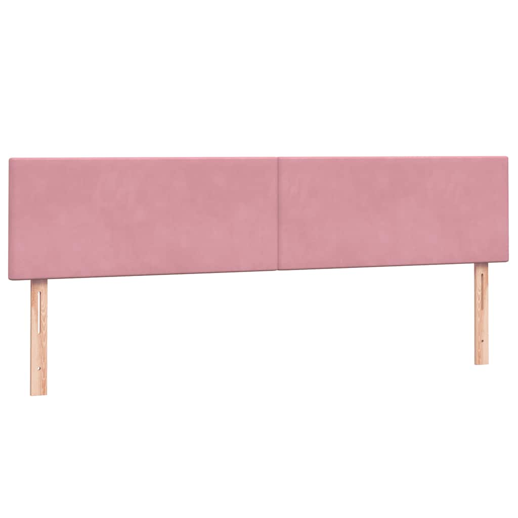 vidaXL Cama box spring con colchón terciopelo rosa 180x220 cm