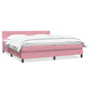 vidaXL Cama box spring con colchón terciopelo rosa 180x220 cm