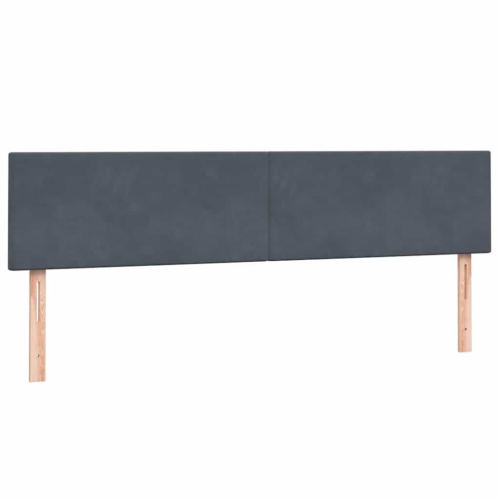 vidaXL Cama box spring con colchón terciopelo gris oscuro 200x220 cm