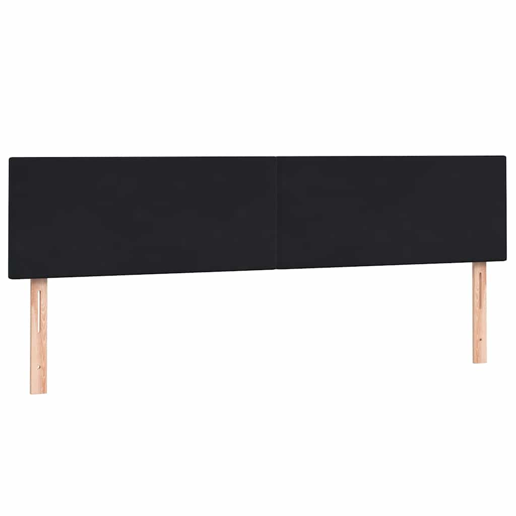 vidaXL Cama box spring con colchón terciopelo negro 200x220 cm