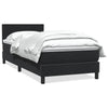 vidaXL Cama box spring con colchón cuero sintético negro 80x210 cm