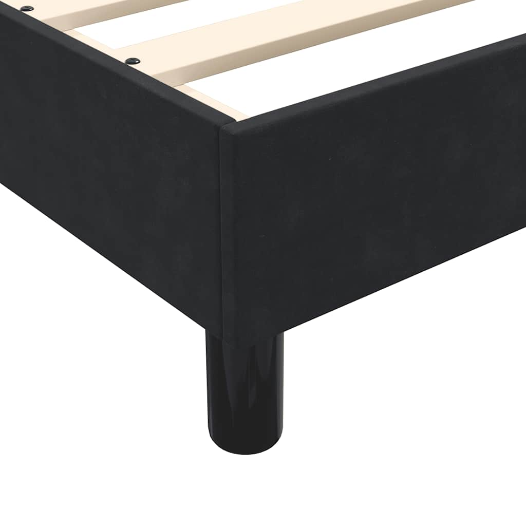 vidaXL Cama box spring con colchón cuero sintético negro 90x210 cm