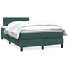 vidaXL Cama box spring con colchón terciopelo verde oscuro 120x210 cm