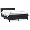 vidaXL Cama box spring con colchón terciopelo negro 140x210 cm