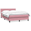 vidaXL Cama box spring con colchón terciopelo rosa 140x210 cm