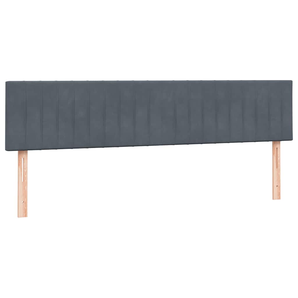 vidaXL Cama box spring con colchón terciopelo gris oscuro 180x210 cm