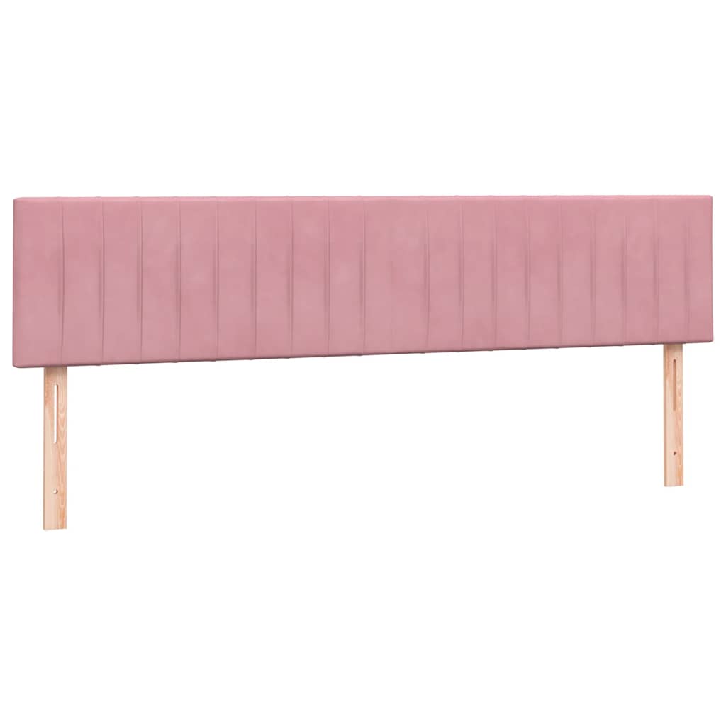 vidaXL Cama box spring con colchón terciopelo rosa 180x210 cm