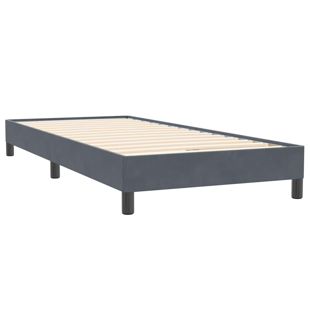 vidaXL Cama box spring con colchón terciopelo gris oscuro 100x220 cm