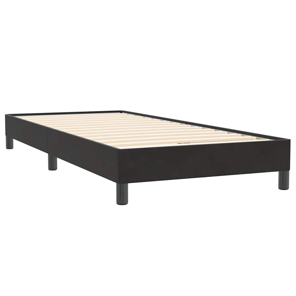 vidaXL Cama box spring con colchón terciopelo negro 100x220 cm