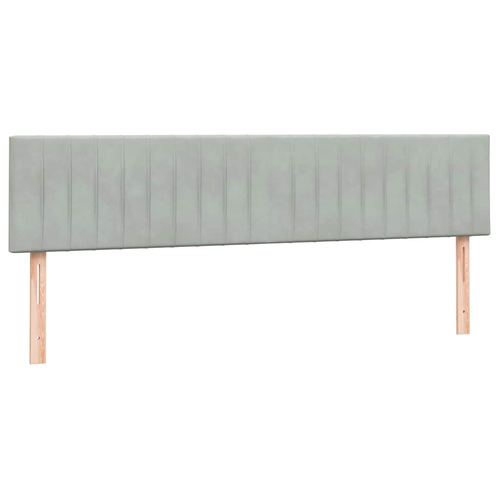 vidaXL Cama box spring con colchón terciopelo gris claro 180x220 cm