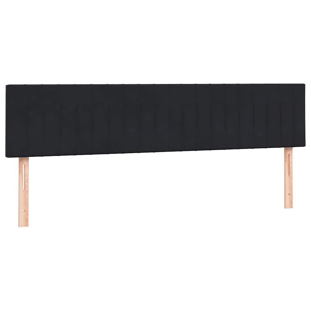 vidaXL Cama box spring con colchón terciopelo negro 180x220 cm