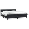 vidaXL Cama box spring con colchón terciopelo negro 180x220 cm