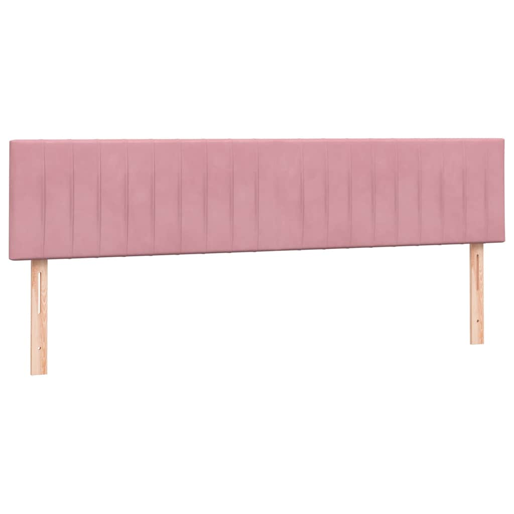 vidaXL Cama box spring con colchón terciopelo rosa 180x220 cm