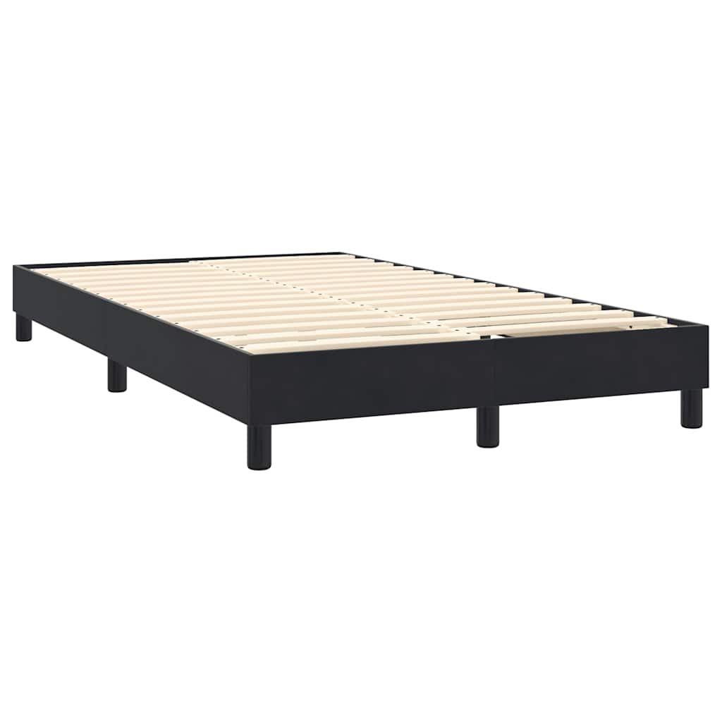 vidaXL Cama box spring con colchón terciopelo negro 120x210 cm