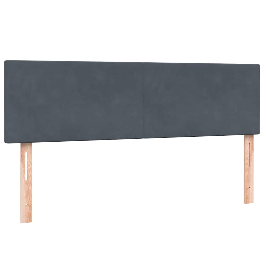 vidaXL Cama box spring con colchón terciopelo gris oscuro 140x210 cm