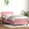 vidaXL Cama box spring con colchón terciopelo rosa 100x220 cm