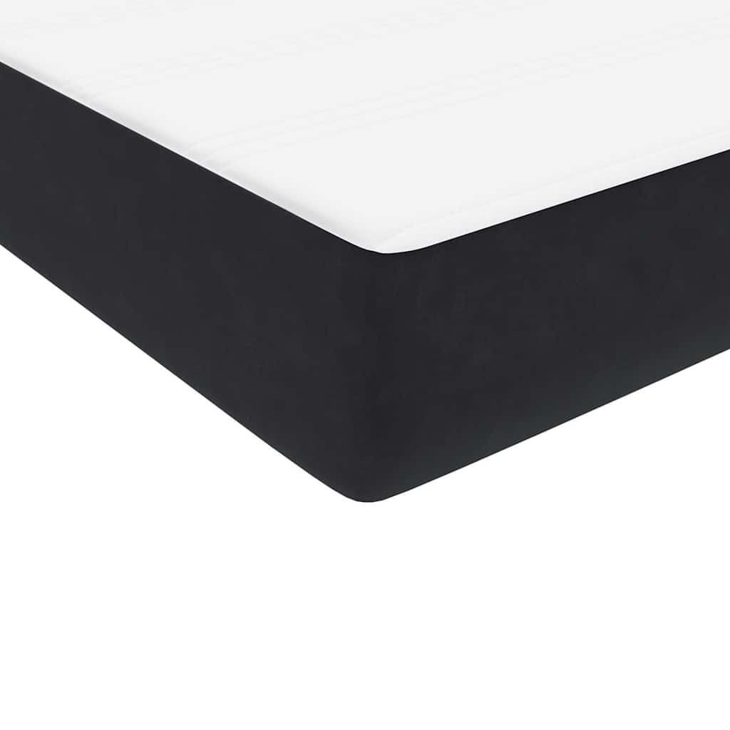 vidaXL Cama box spring con colchón cuero sintético negro 90x210 cm