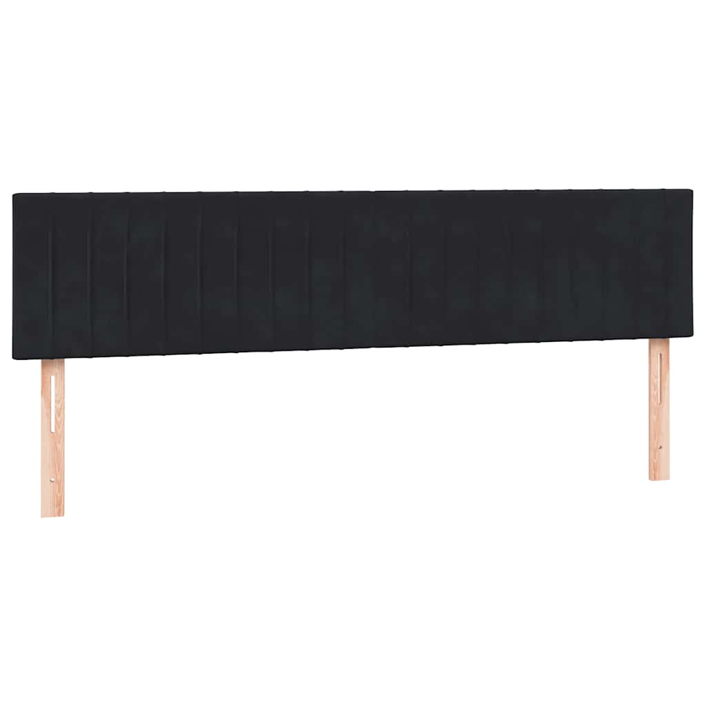 vidaXL Cama box spring con colchón terciopelo negro 180x220 cm