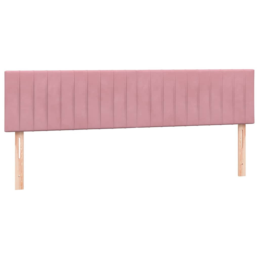 vidaXL Cama box spring con colchón terciopelo rosa 180x220 cm