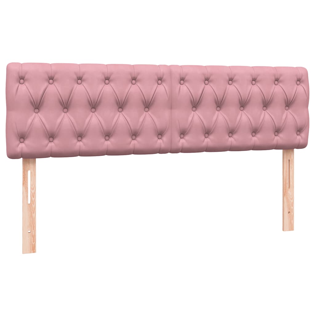 vidaXL Cama box spring con colchón terciopelo rosa 140x210 cm