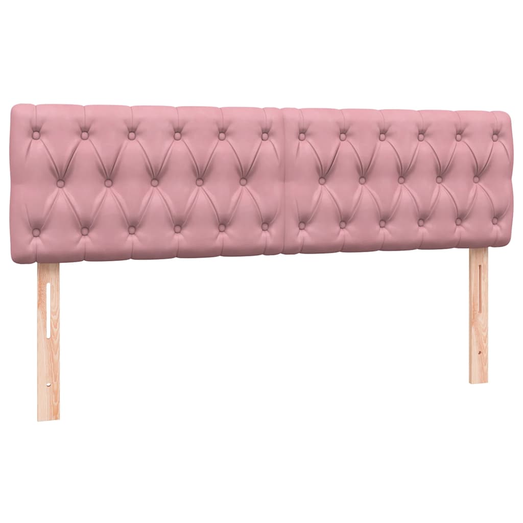 vidaXL Cama box spring con colchón terciopelo rosa 160x210 cm