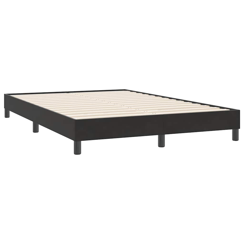 vidaXL Cama box spring con colchón terciopelo negro 160x220 cm