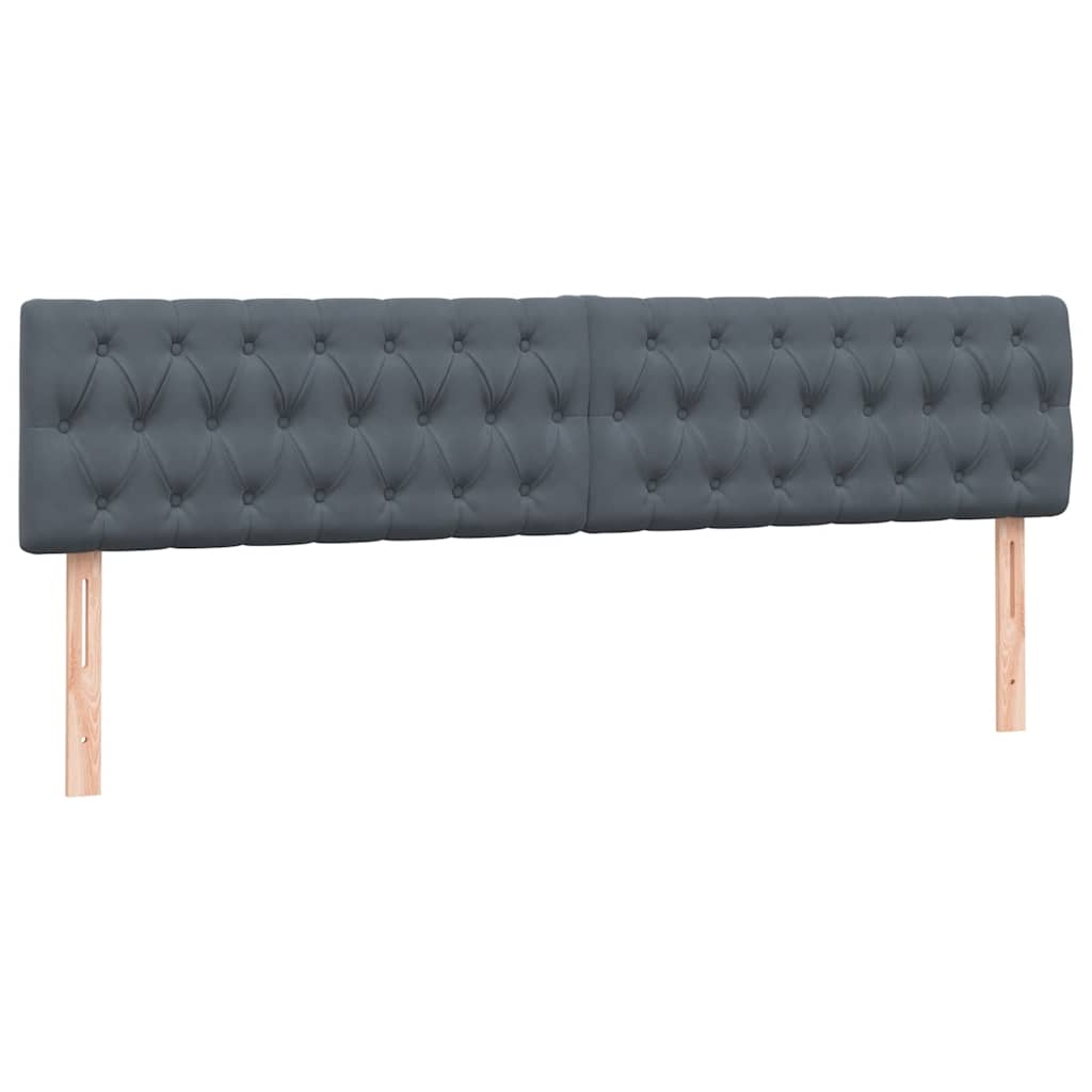 vidaXL Cama box spring con colchón terciopelo gris oscuro 200x220 cm