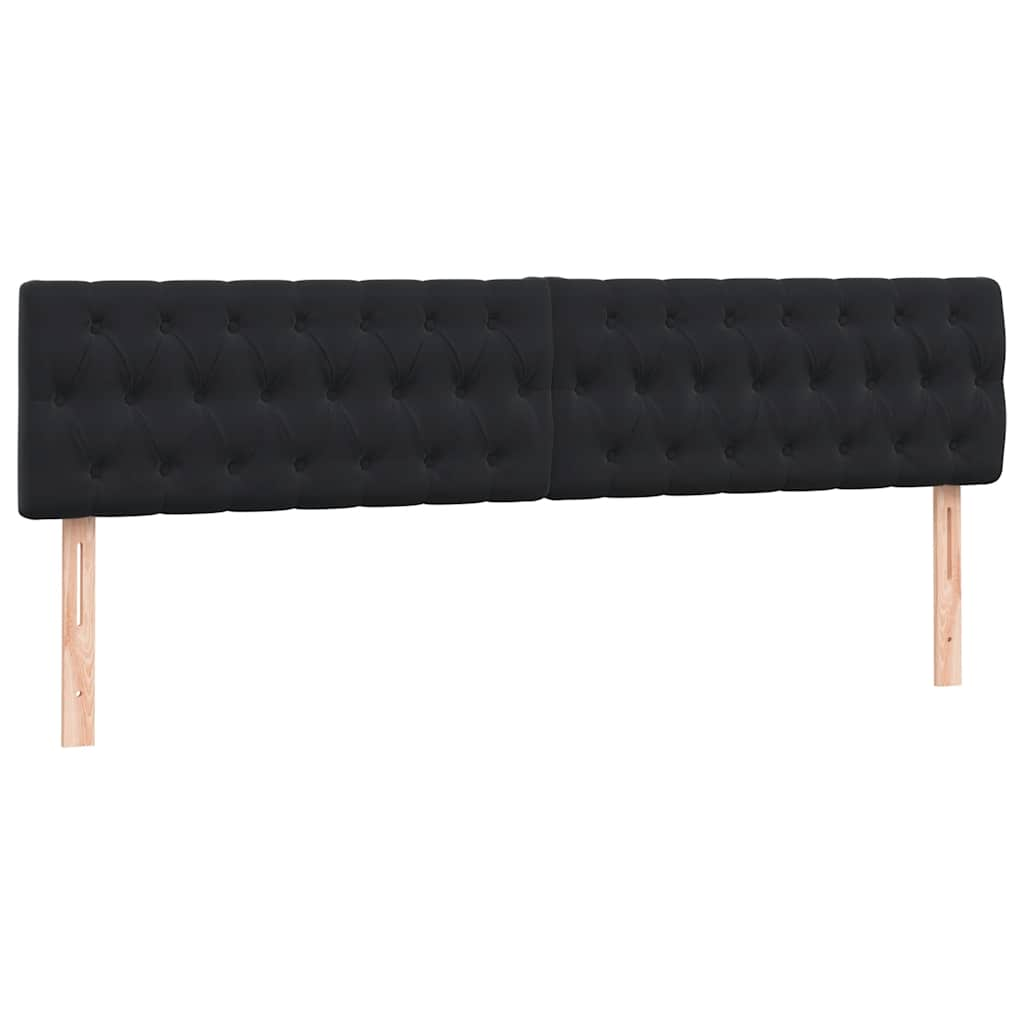 vidaXL Cama box spring con colchón terciopelo negro 200x220 cm