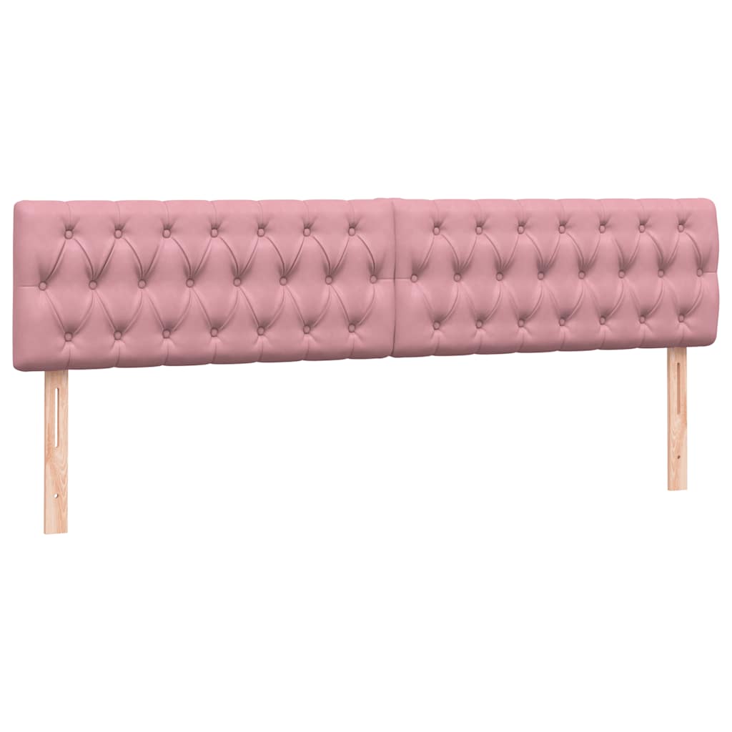 vidaXL Cama box spring con colchón terciopelo rosa 200x220 cm