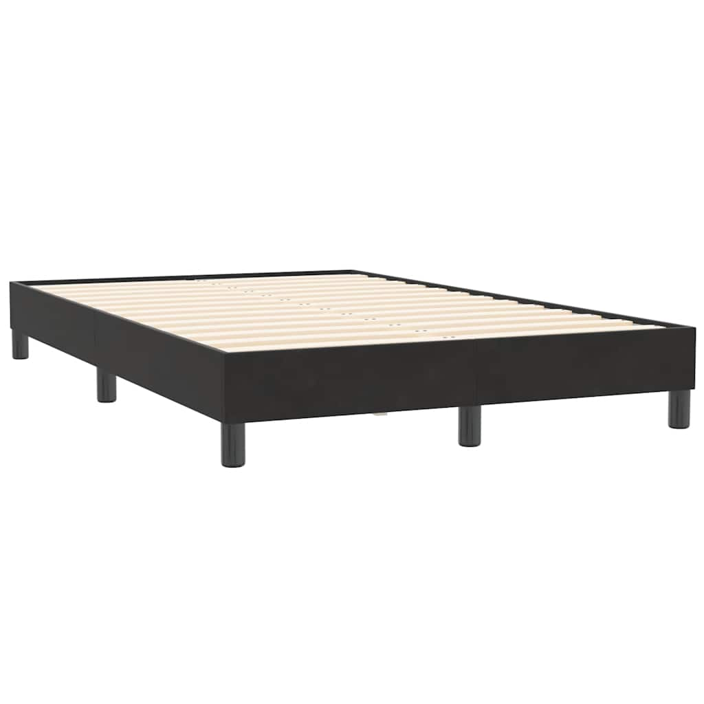 vidaXL Cama box spring con colchón terciopelo negro 120x210 cm