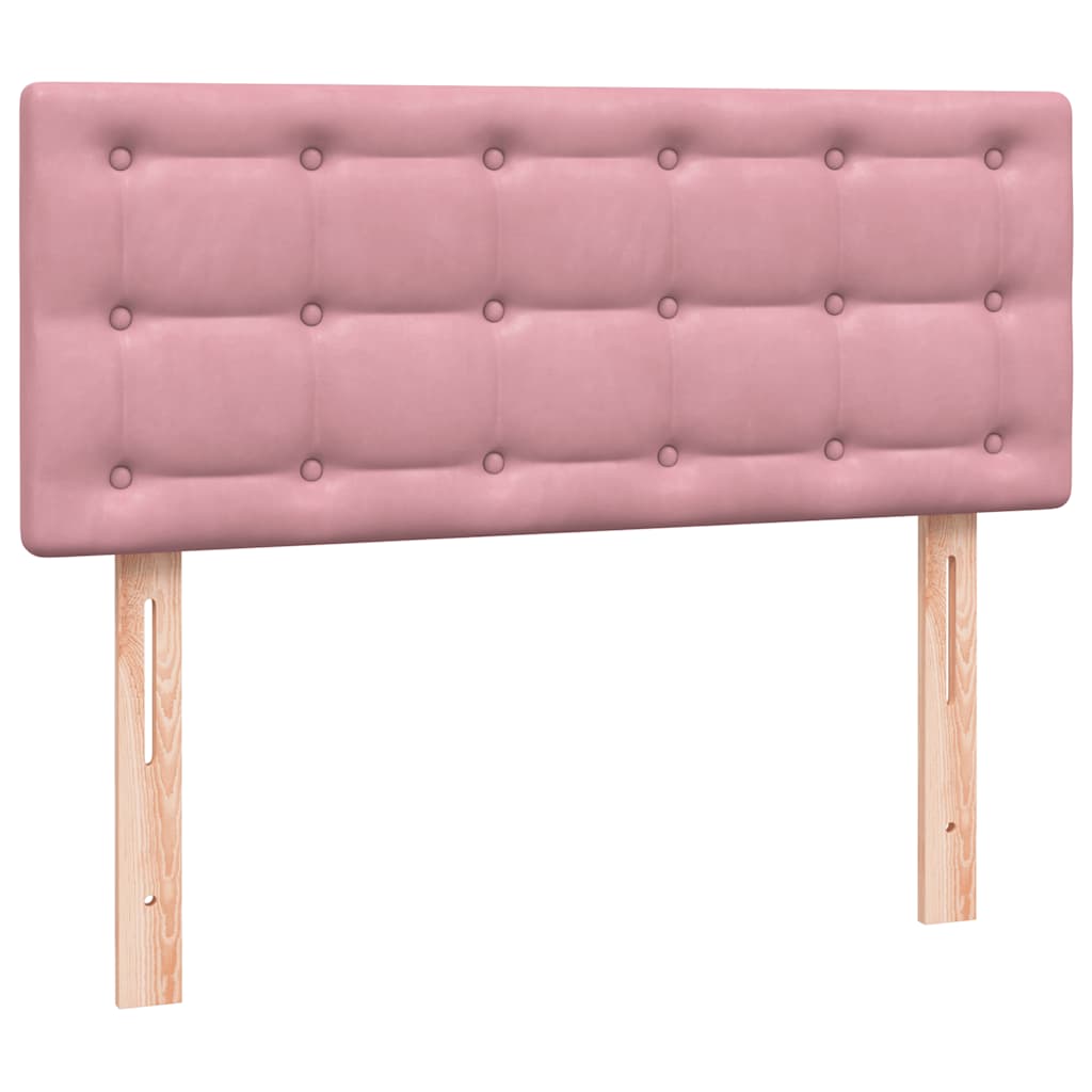 vidaXL Cama box spring con colchón terciopelo rosa 120x210 cm