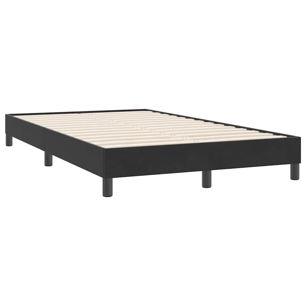 vidaXL Cama box spring con colchón terciopelo negro 120x220 cm