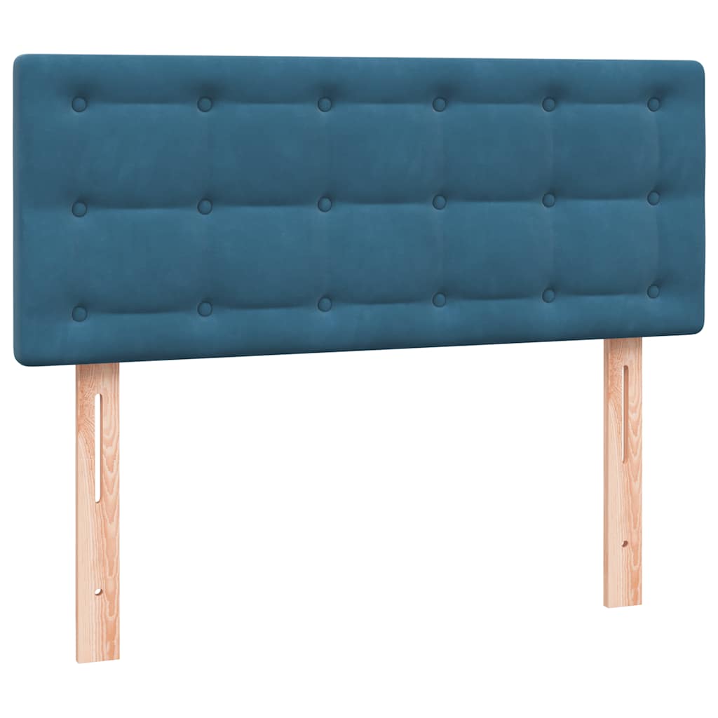 vidaXL Cama box spring con colchón terciopelo azul oscuro 120x220 cm