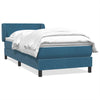 vidaXL Cama box spring con colchón terciopelo azul oscuro 90x220 cm