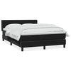 vidaXL Cama box spring con colchón terciopelo negro 140x220 cm