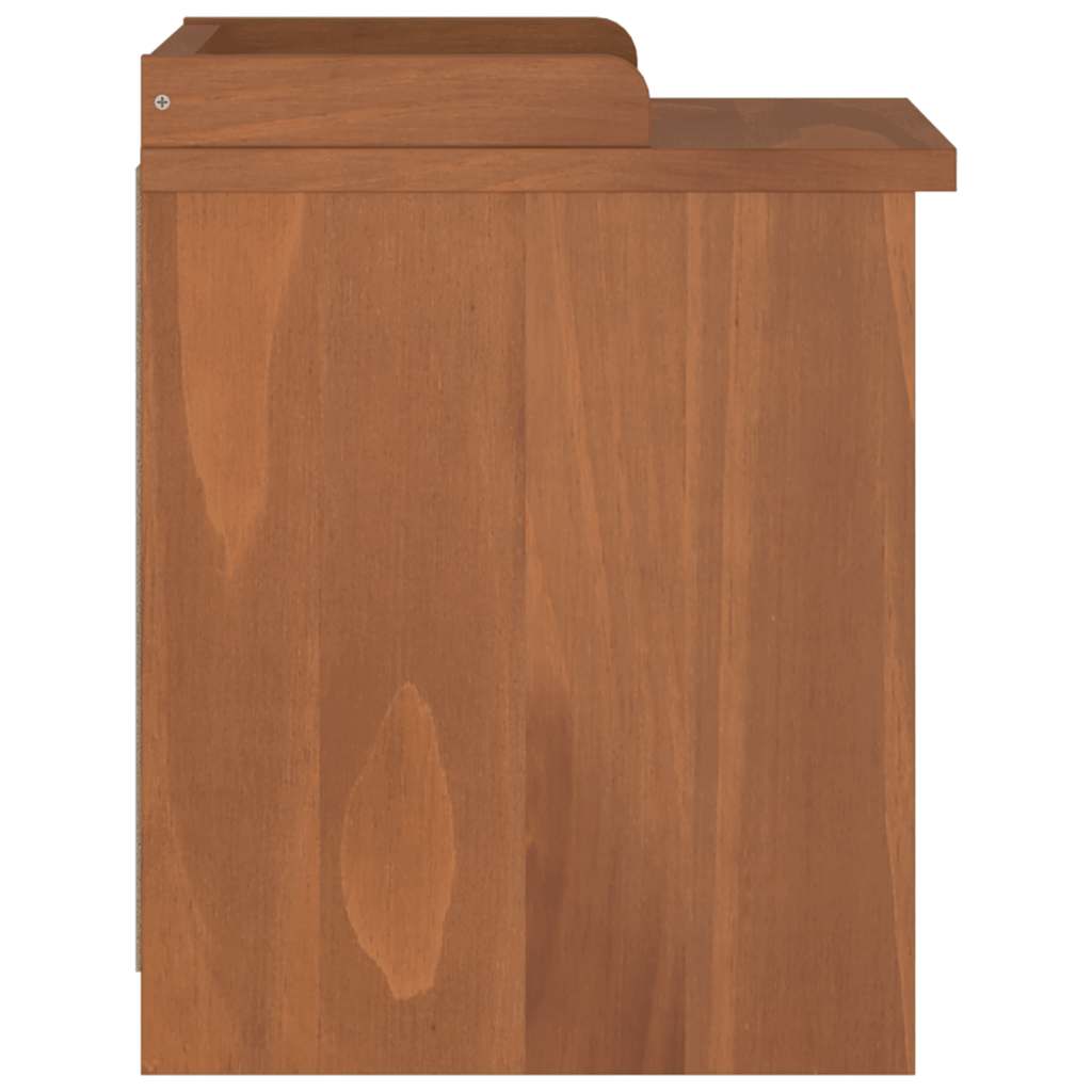 vidaXL Banco de recibidor SANDNES madera maciza de pino 45x40x50 cm