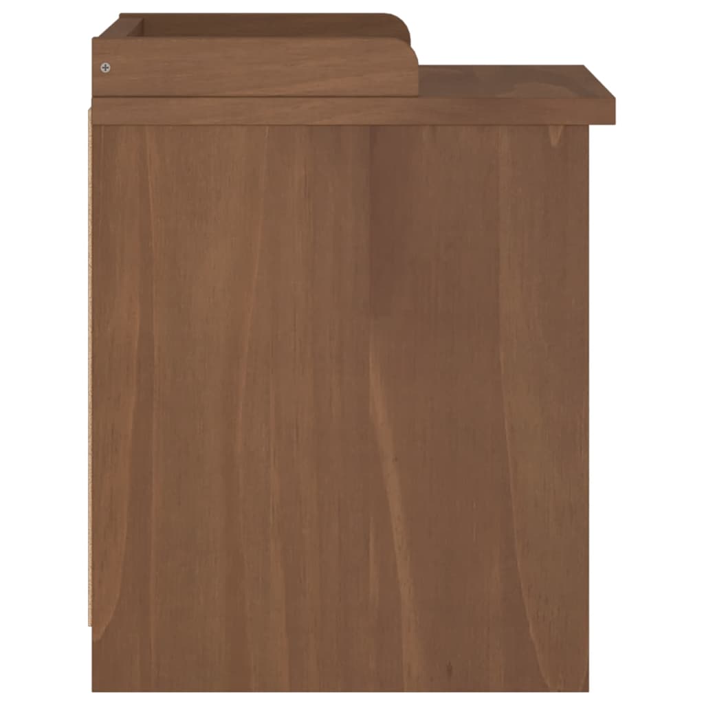 vidaXL Banco de recibidor SANDNES madera maciza de pino 45x40x50 cm