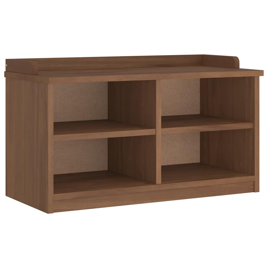 vidaXL Banco de recibidor SANDNES madera maciza de pino 87x40x50 cm