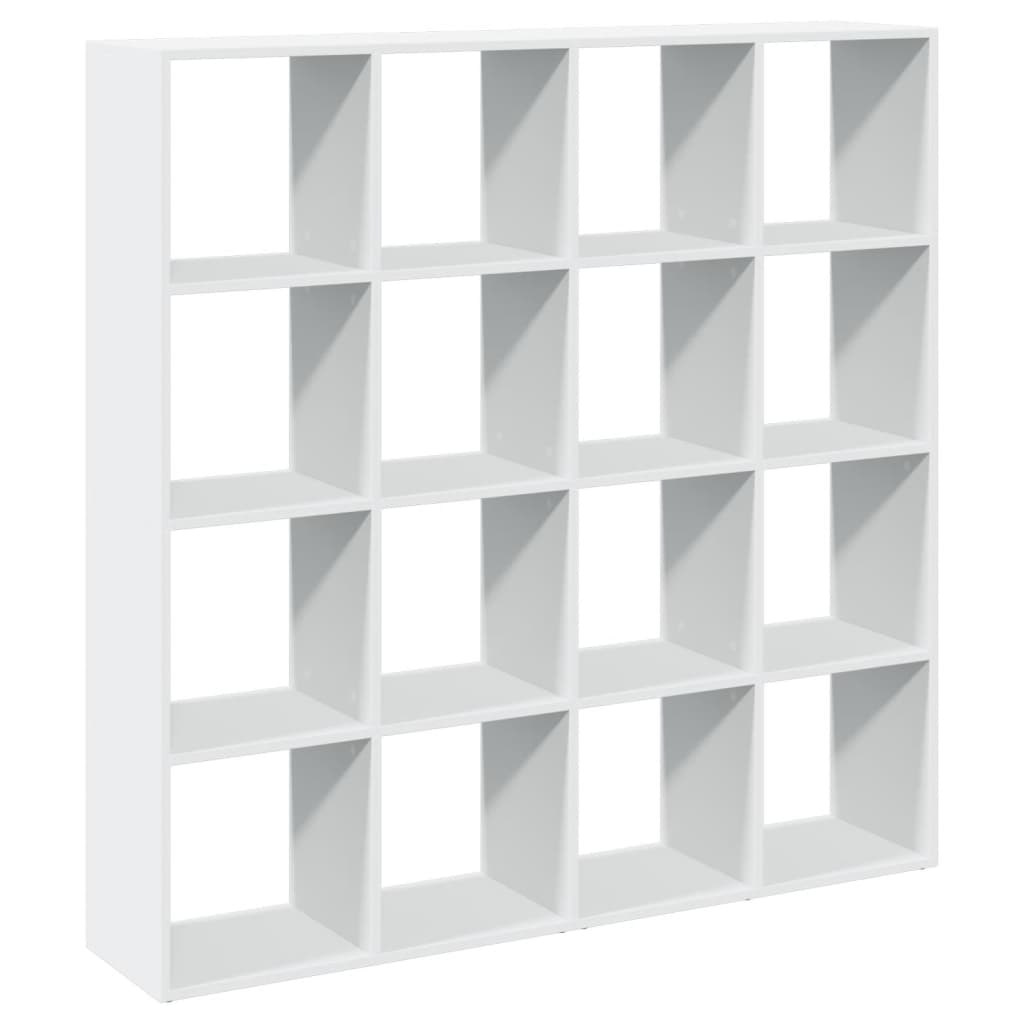 vidaXL Estantería librería madera ingeniería blanca 137,5x29x137,5 cm