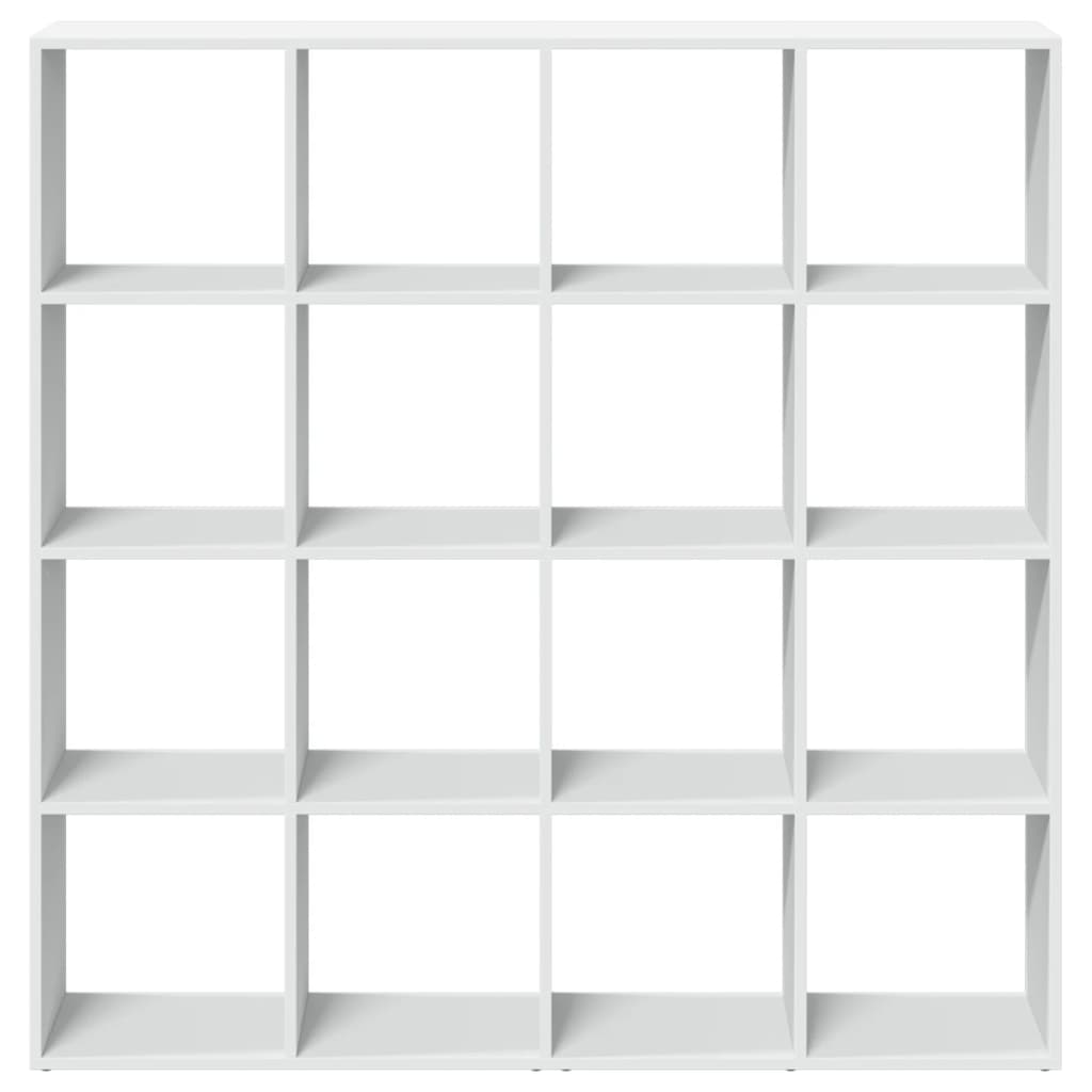 vidaXL Estantería librería madera ingeniería blanca 137,5x29x137,5 cm